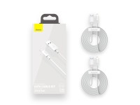 Cable Baseus Simple Wisdom USB-Lightning 1,5 m 2,4A blanco 2 uds Cable Baseus Simple Wisdom USB-Lightning 1,5 m 2,4A blanco 2 uds