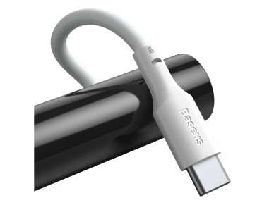Cable Baseus Simple Wisdom USB - USB-C 1,5 m 5A blanco 2 uds