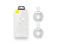 Cable Baseus Simple Wisdom USB - USB-C 1,5 m 5A blanco 2 uds Cable Baseus Simple Wisdom USB - USB-C 1,5 m 5A blanco 2 uds