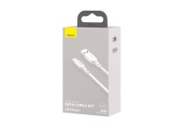 Cable Baseus Simple Wisdom USB - USB-C 1,5 m 5A blanco 2 uds Cable Baseus Simple Wisdom USB - USB-C 1,5 m 5A blanco 2 uds