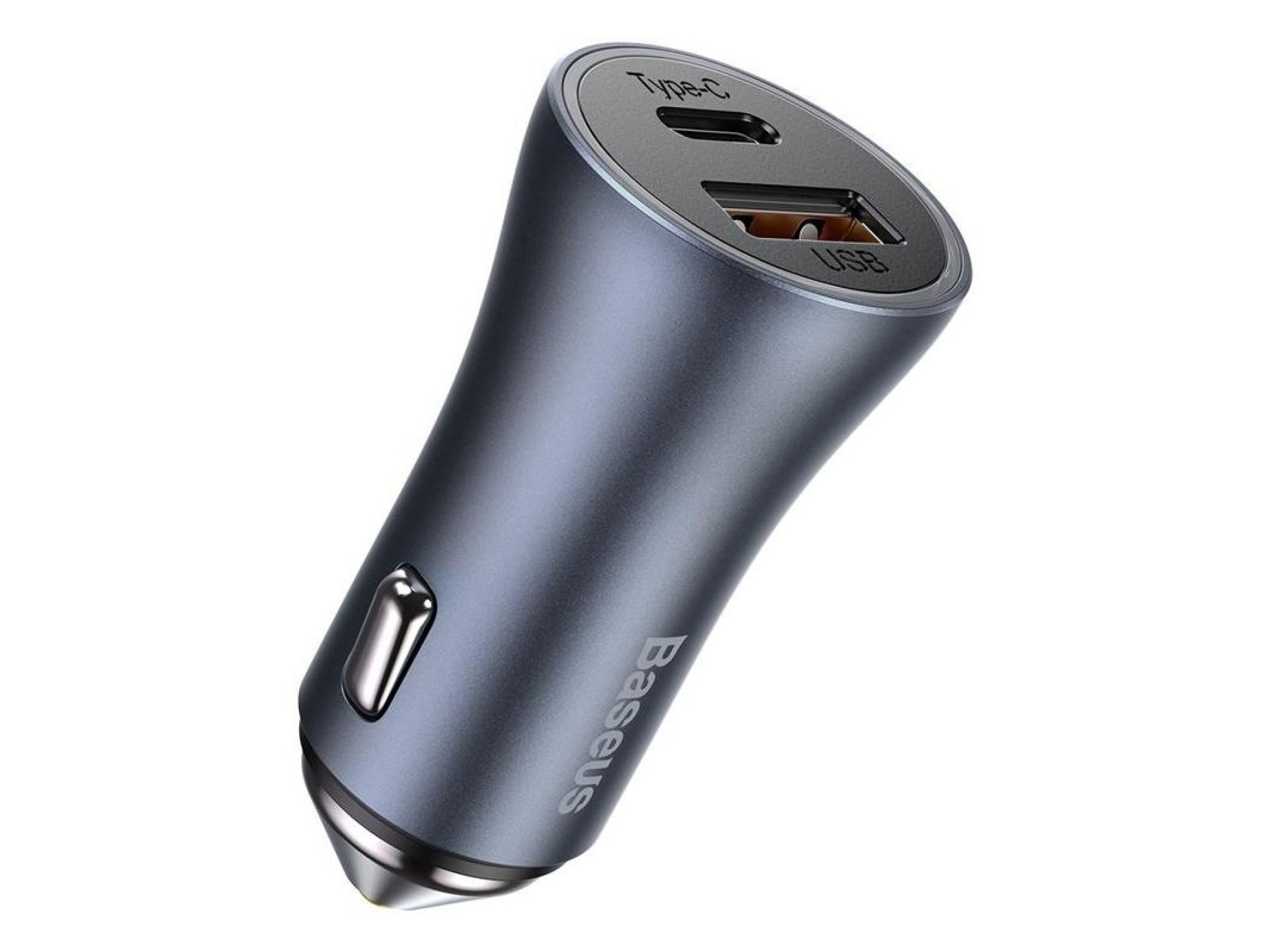 Baseus car charger Golden Contactor Pro 1x USB 1x USB-C QC 40W black + cable USB - USB-C 5A