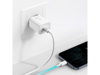 Cargador de pared Baseus Super Si PD 20W 1x USB-C blanco + cable USB-C - Lightning Cargador de pared Baseus Super Si PD 20W 1x USB-C blanco + cable USB-C - Lightning