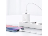 Cargador de pared Baseus Super Si PD 20W 1x USB-C blanco + cable USB-C - Lightning Cargador de pared Baseus Super Si PD 20W 1x USB-C blanco + cable USB-C - Lightning