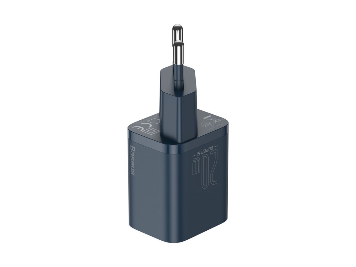 Baseus wall charger Super Si PD 20W 1x USB-C blue + USB-C - Lightning cable
