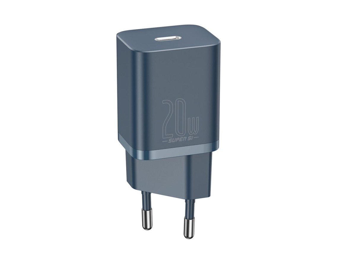 Baseus wall charger Super Si PD 20W 1x USB-C blue + USB-C - Lightning cable
