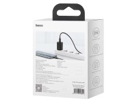 Carregador de parede Baseus Super Si PD 25W 1x USB-C preto + USB-C - cabo USB-C Carregador de parede Baseus Super Si PD 25W 1x USB-C preto + USB-C - cabo USB-C