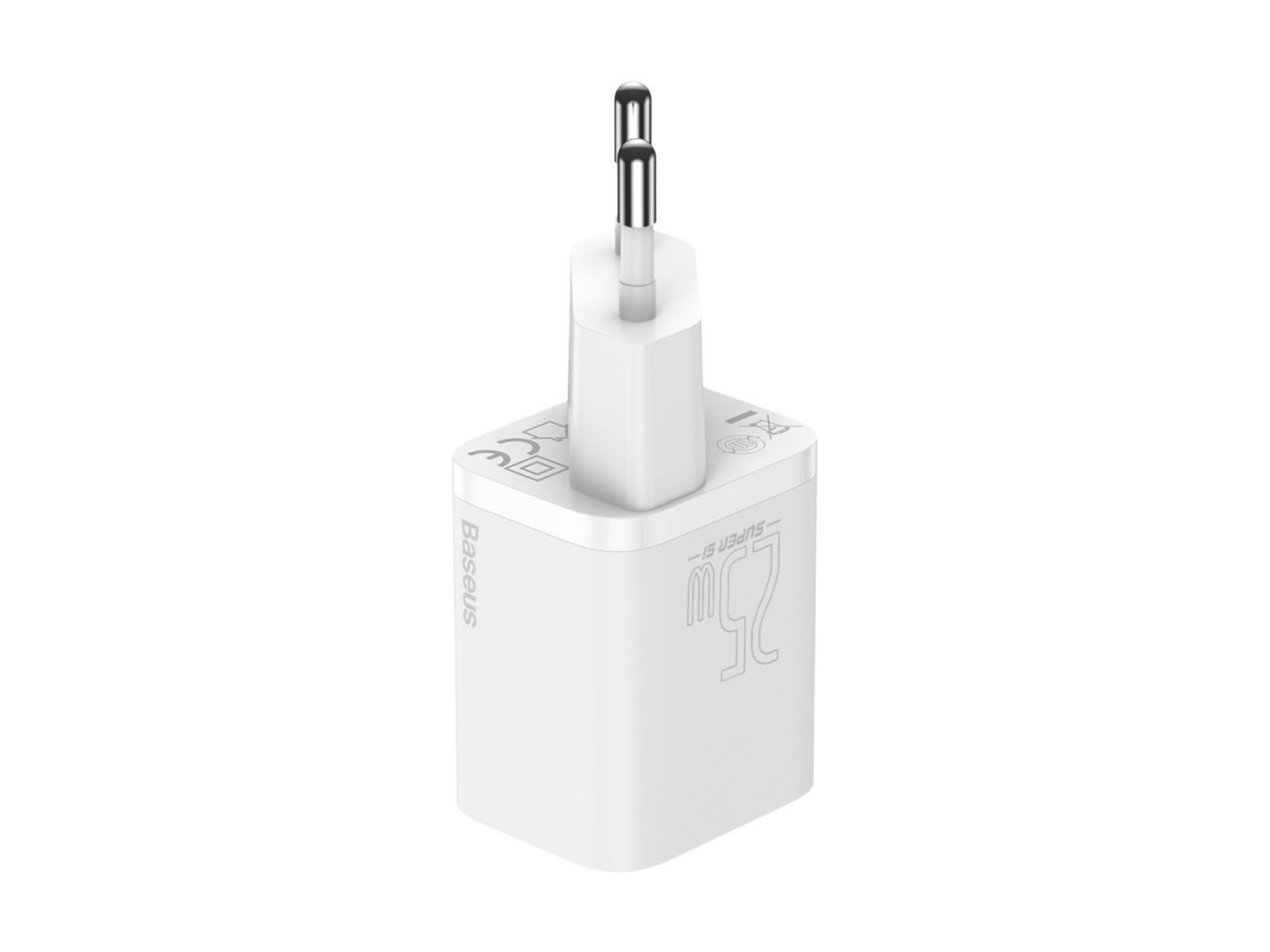 Carregador de parede Baseus Super Si PD 25W 1x USB-C branco + cabo USB-C - USB-C