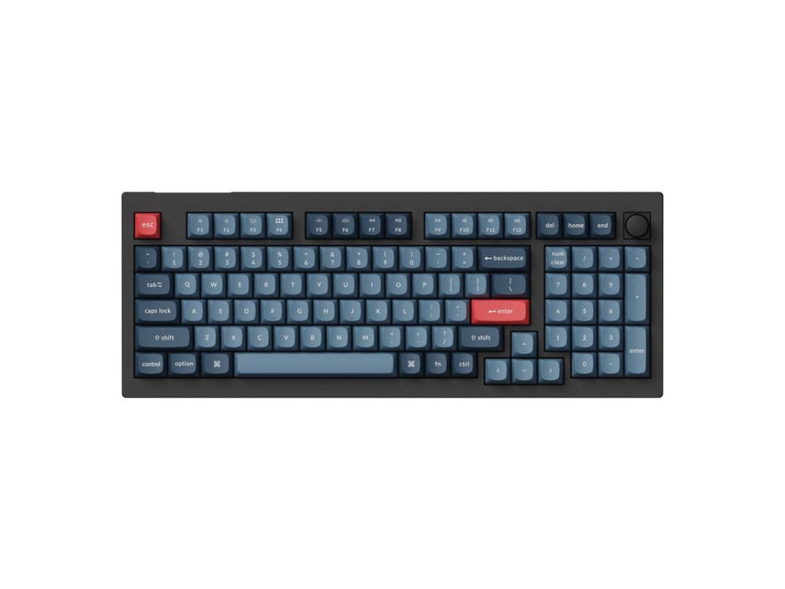 Teclado mecánico inalámbrico Keychron V5 Max QMK/VIA RGB con interruptor rojo (negro)