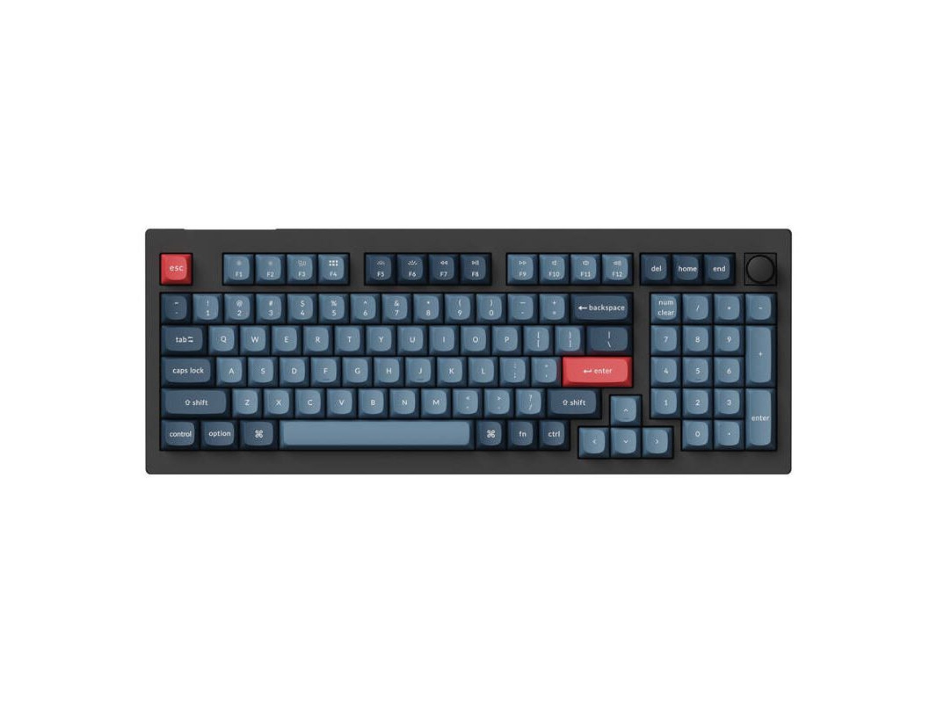 Teclado mecánico inalámbrico Keychron V5 Max QMK/VIA RGB con interruptor rojo (negro)