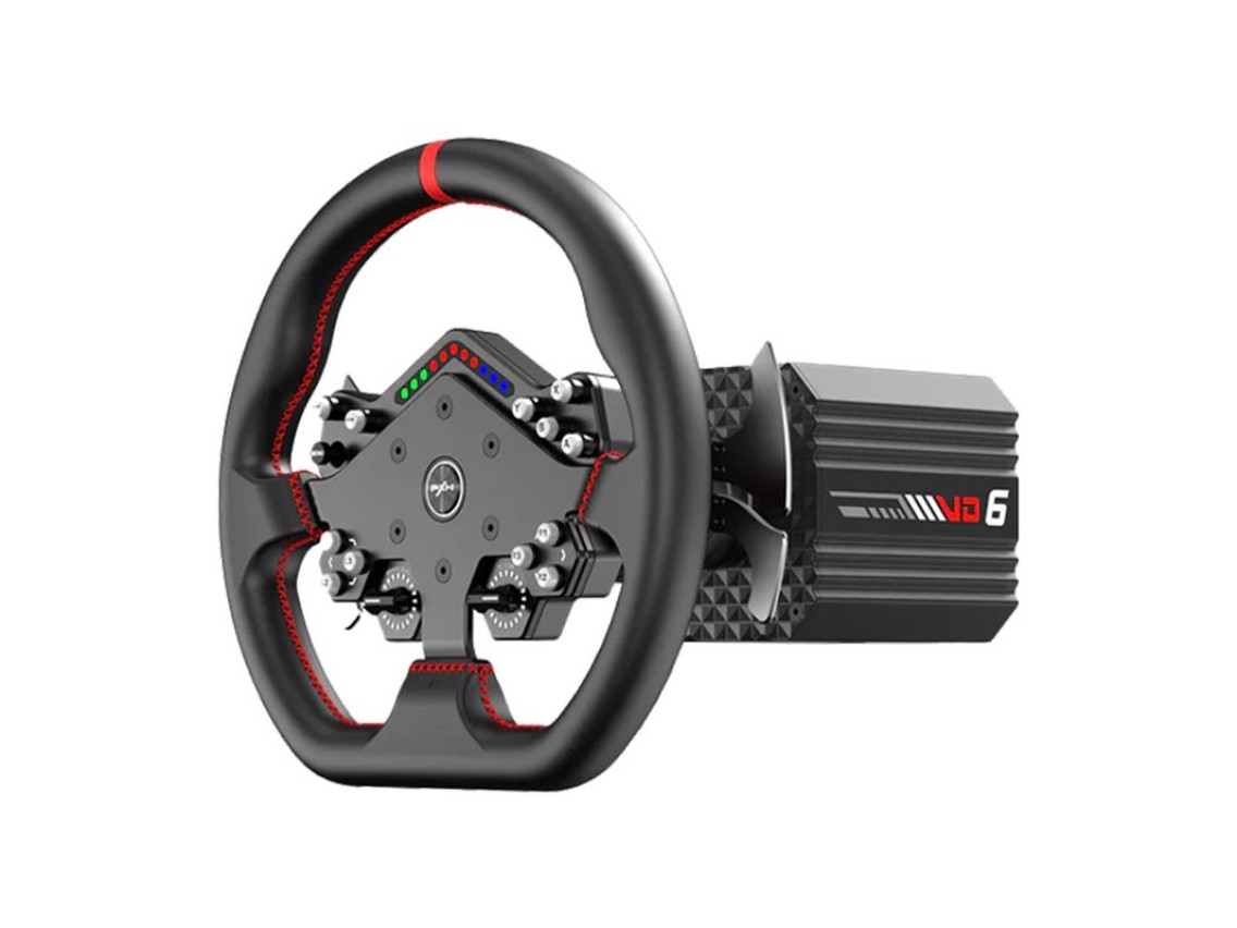 Conjunto de juego PXN VD6 Bundle DP: base VD6 + volante WDS R2 + pedales + abrazadera Z9