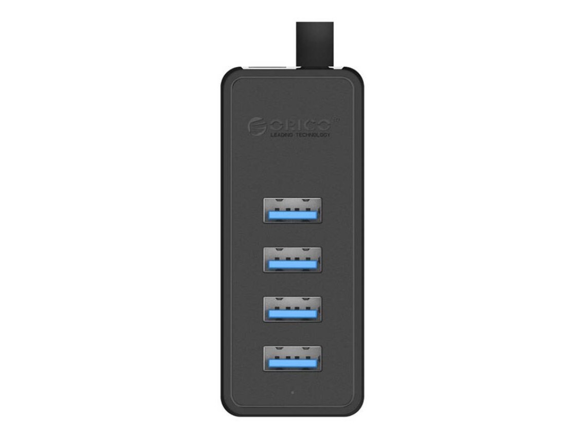 Adaptador concentrador USB Orico W5P-030 a 4 puertos USB 3.0 (negro)