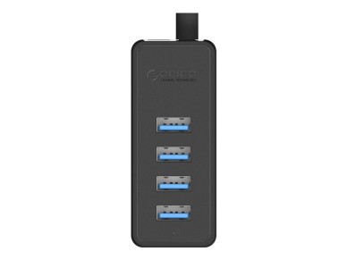Adaptador concentrador USB Orico W5P-100 a 4 puertos USB 3.0 (negro)