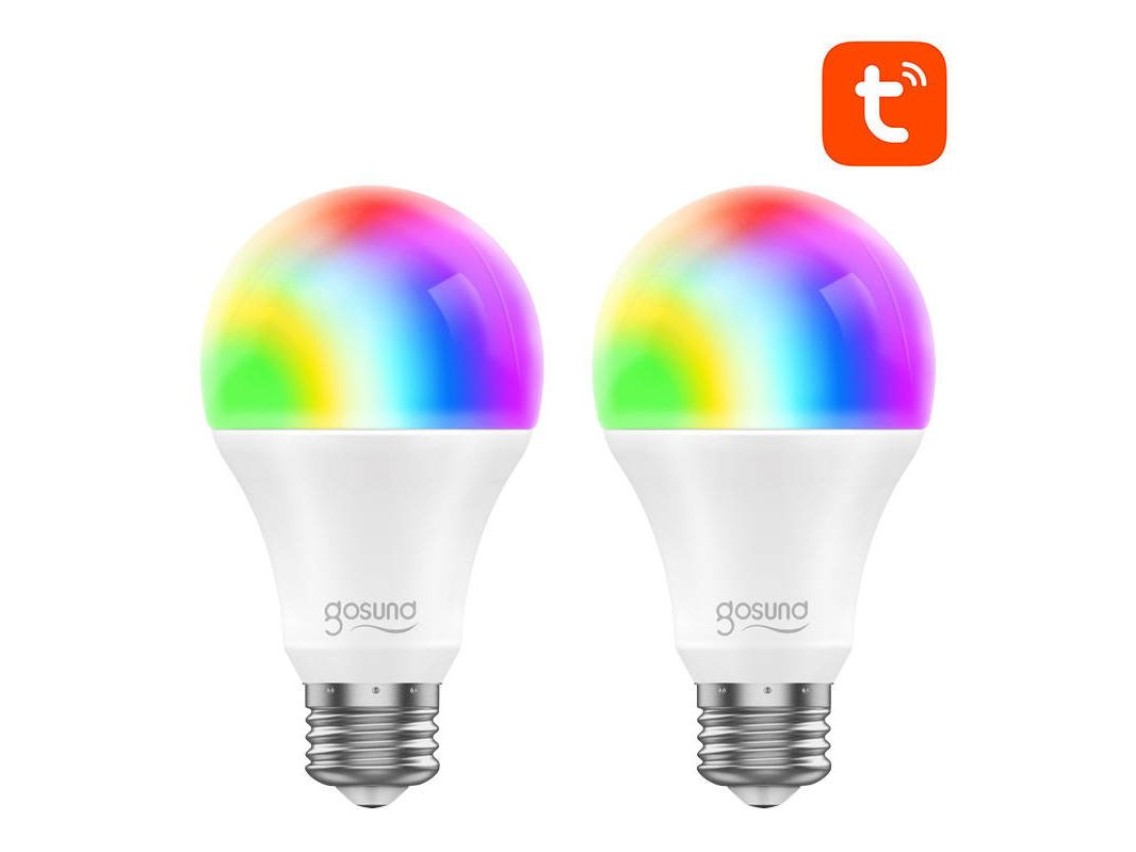 Lâmpada inteligente WiFi RGB LED Gosund WB4-2 E27 (pacote com 2) Tuya