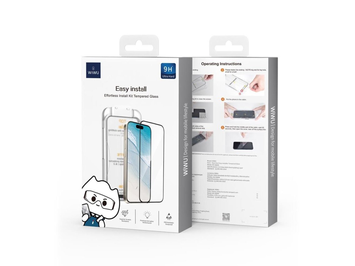Cristal templado WIWU para iPhone 16 Plus 6,7" Wi-SQ008