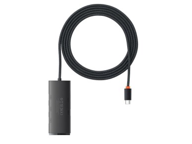 Adaptador Baseus HUB Lite USB-C a 4 USB 3.0 2,0 m negro