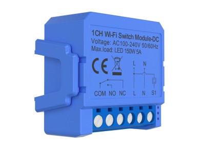 1-channel WiFi switch module with voltage-free contact Avatto WSM16-DC32V-1