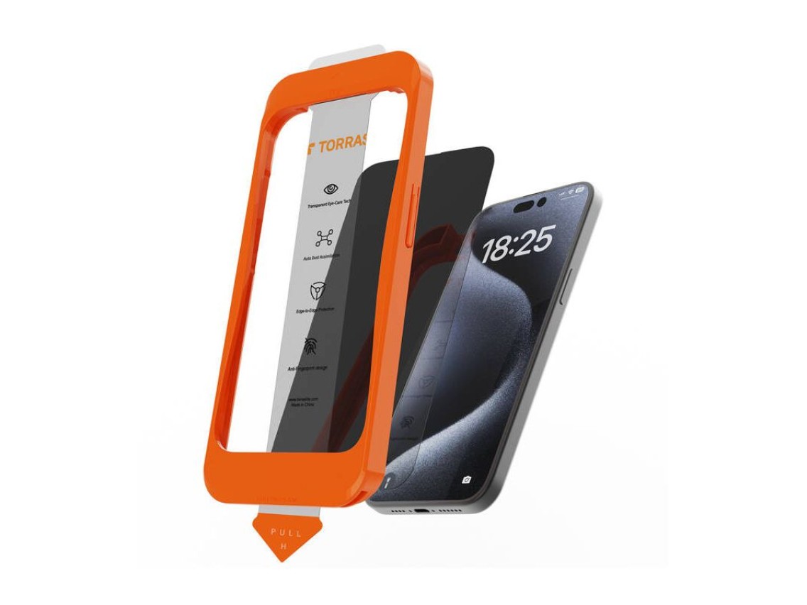 Torras Install Master vidro temperado para iPhone 16