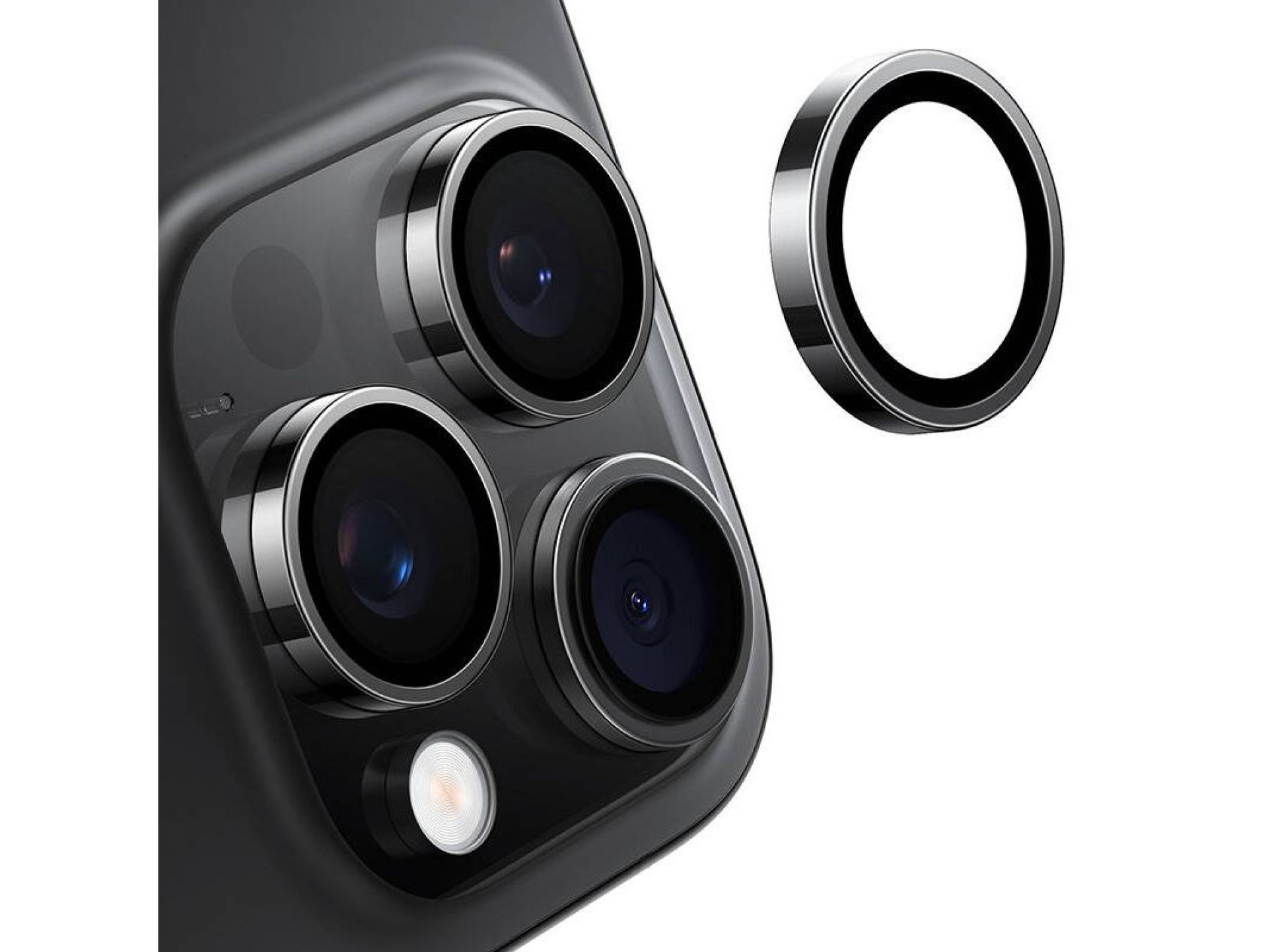 Protector de lente de cámara para iPhone 16 Pro (negro)