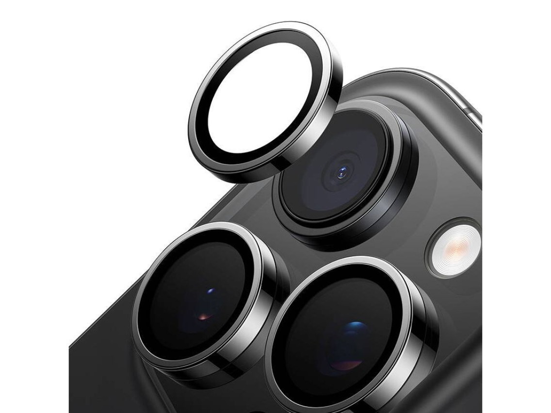 Protector de lente de cámara para iPhone 16 ProMax (negro)