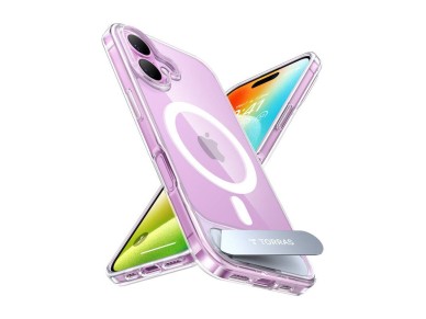 Funda Torras Pstand Series para iPhone 16 (Transparente)