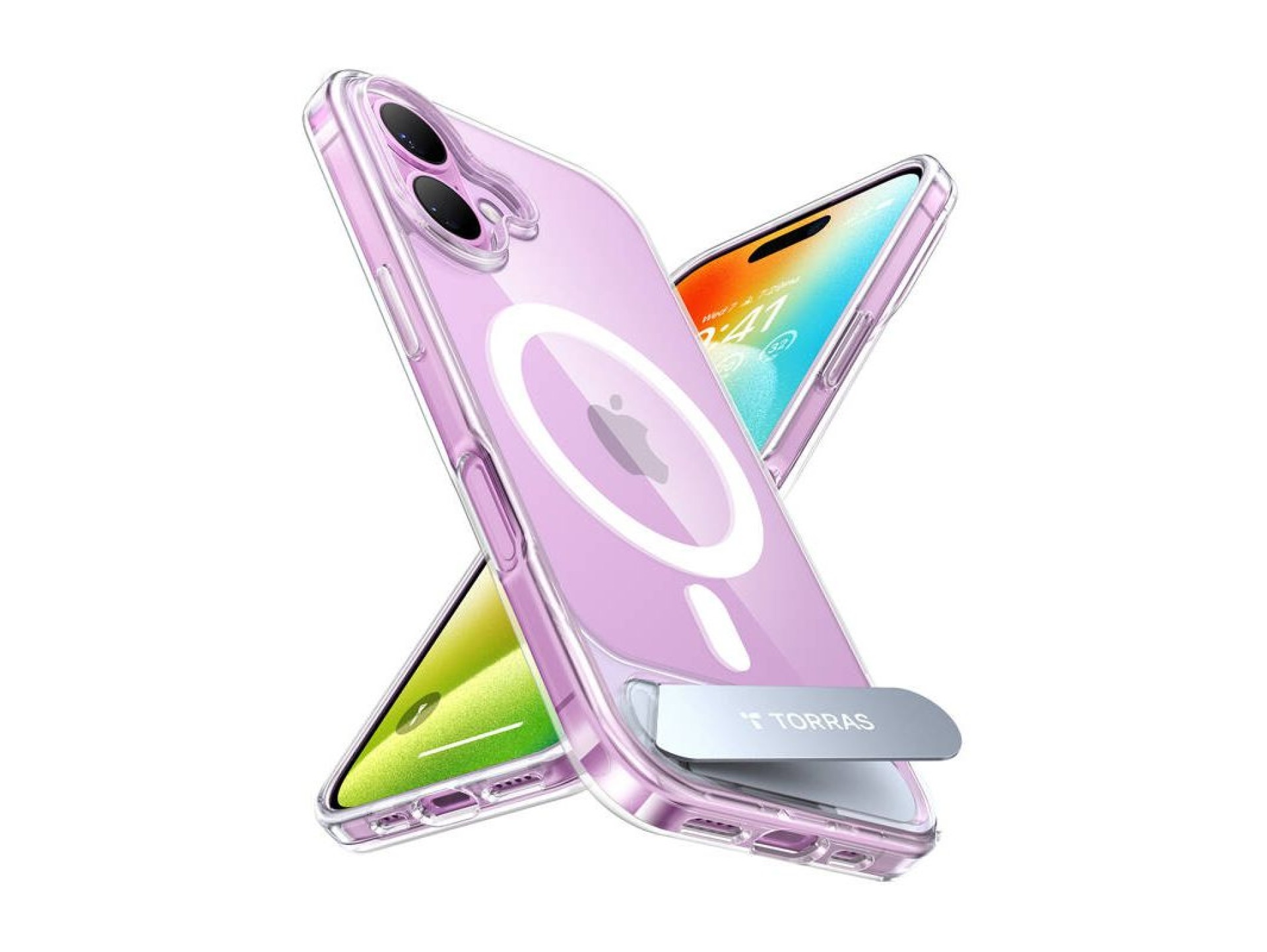 Funda Torras Pstand Series para iPhone 16 Plus (transparente)