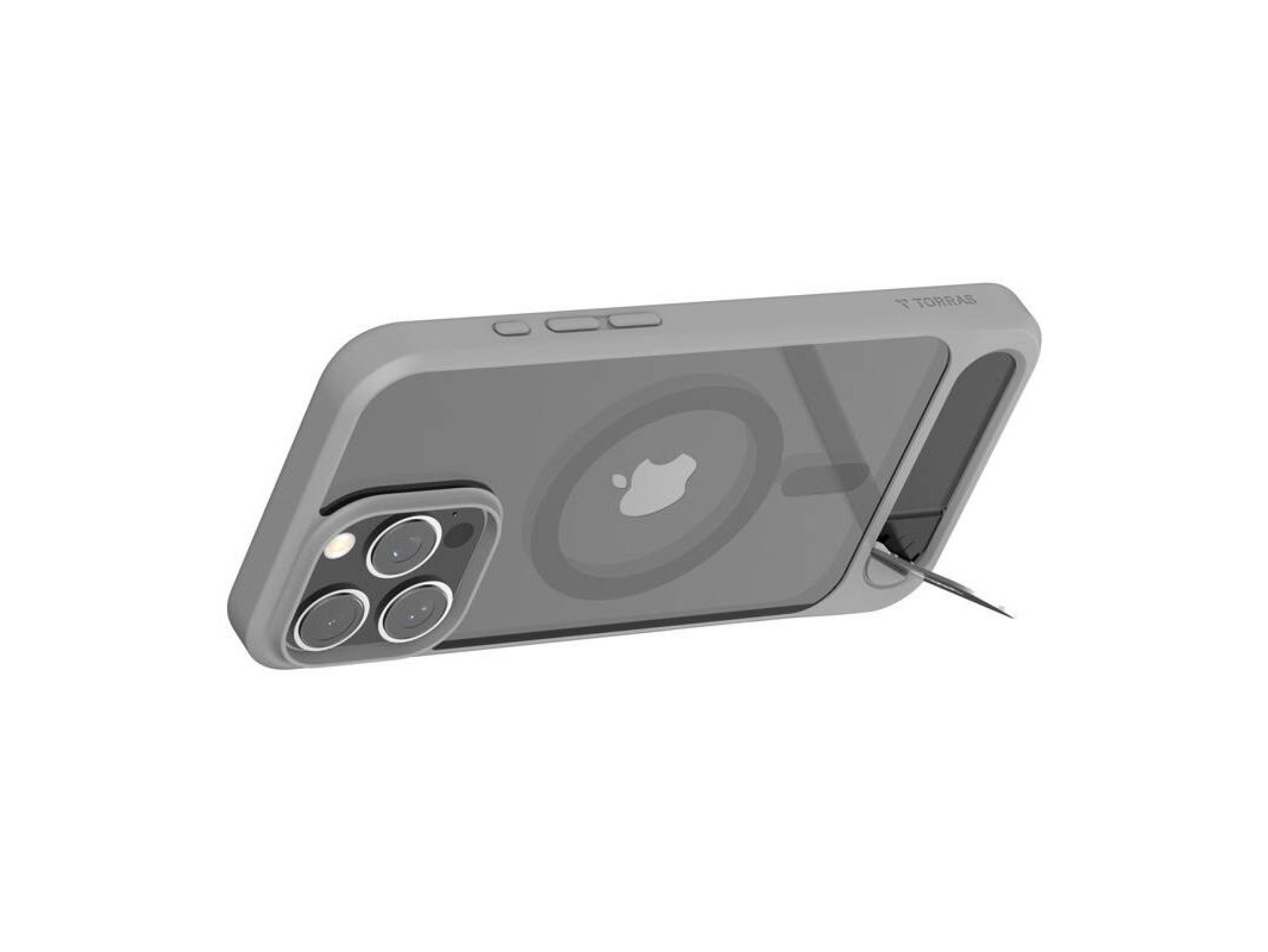 Funda Torras Pstand Series para iPhone 16 Pro Max (gris)