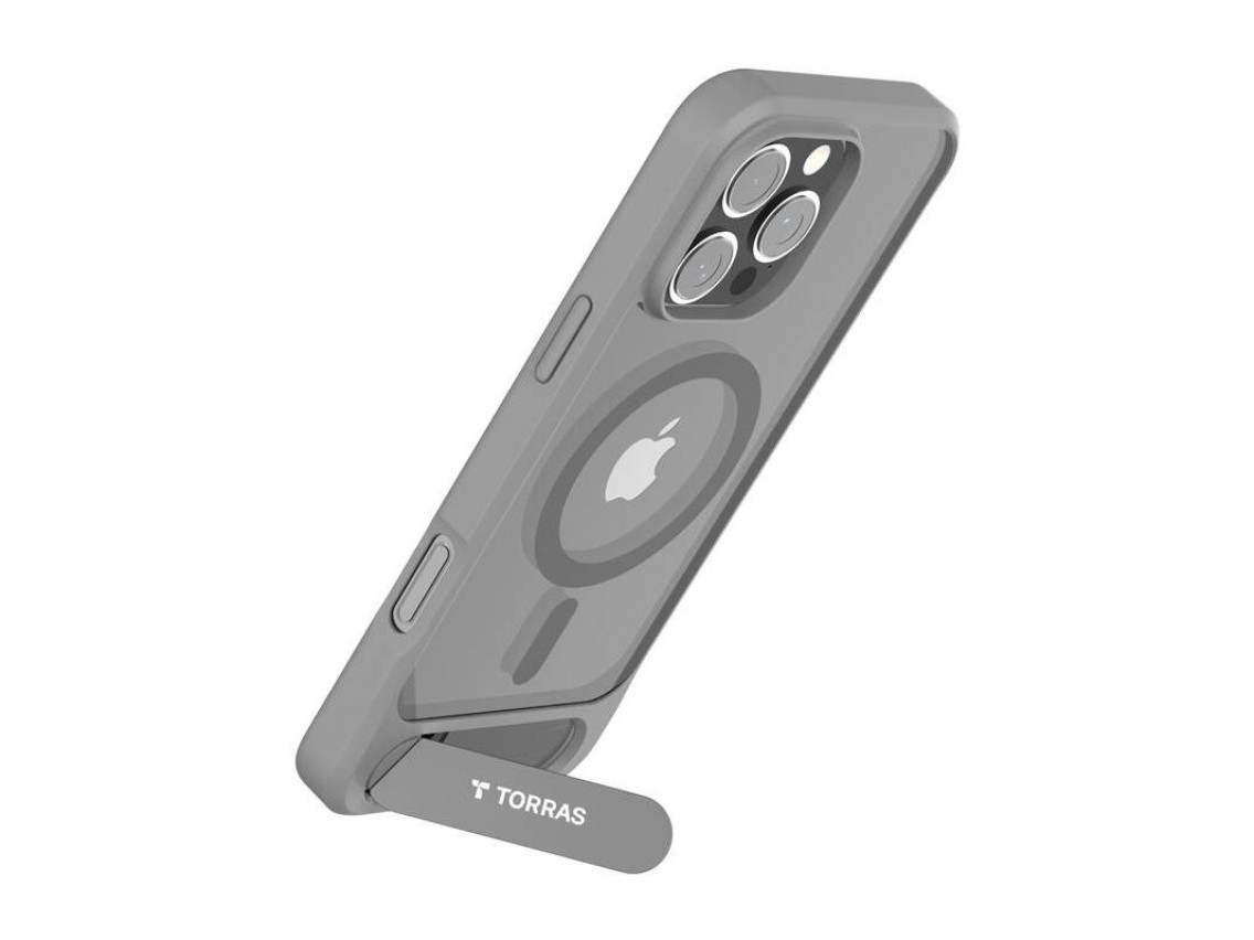 Capa Torras Pstand Series para iPhone 16 Pro Max (cinza)