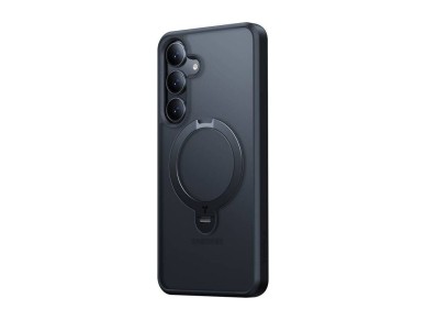 Capa para celular Torras Ostand Spin Series para Samsung S25 (preta)