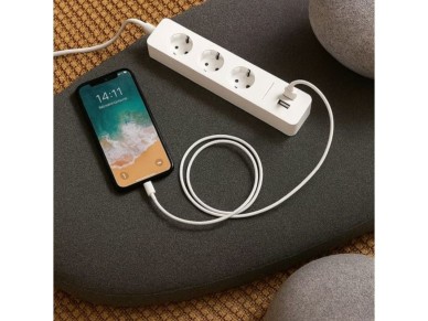 Regleta con Interruptor Xiaomi 20W Power Strip/ 3 Tomas de Corriente/ 1 USB/ 2 USB Tipo-C/ Cable 1.4 Regleta con Interruptor Xiaomi 20W Power Strip/ 3 Tomas de Corriente/ 1 USB/ 2 USB Tipo-C/ Cable 1.4