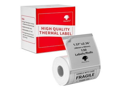 Phomemo sticker labels 40x60mm, 130 pcs. (transparent)