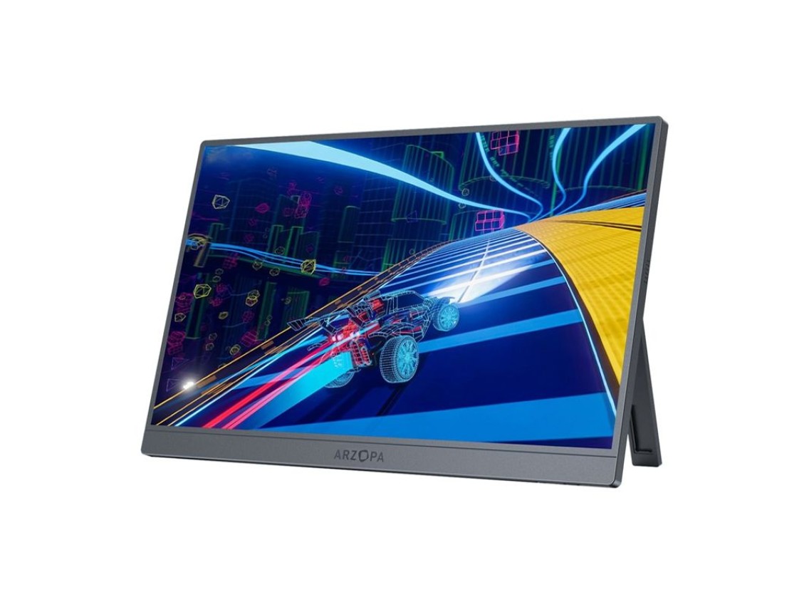 Monitor portátil Arzopa Z1FC cinza prateado de 16,1"