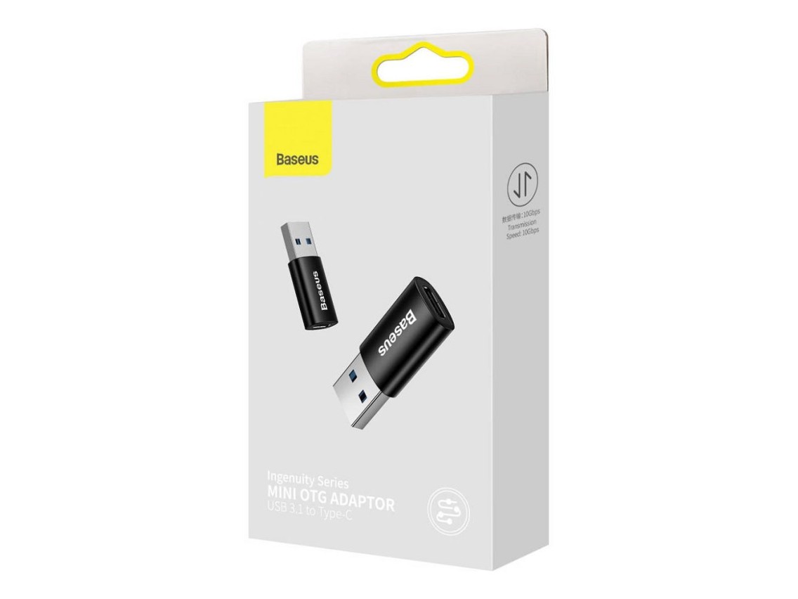 Baseus adapter Ingenuity USB-A 3.1 to USB-C black OTG