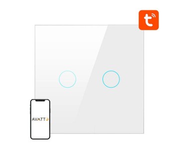 Smart Light Switch ZigBee Avatto ZTS02-EU-W2 2 Way TUYA (white) Smart Light Switch ZigBee Avatto ZTS02-EU-W2 2 Way TUYA (white)