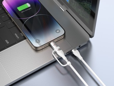 Techancy TB1744 2-in-1 Fast Charging Cable 1m USB-C to USB-C 60W and USB-C to Lightning 27W Durable Techancy TB1744 2-in-1 Fast Charging Cable 1m USB-C to USB-C 60W and USB-C to Lightning 27W Durable