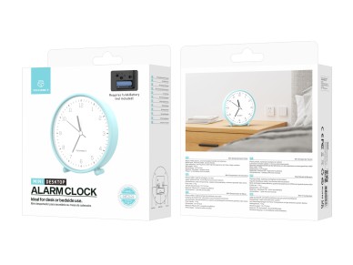 Techancy Mini despertador de mesa ME2624 silencioso n�meros grandes espelho HD corpo ABS port�til pa