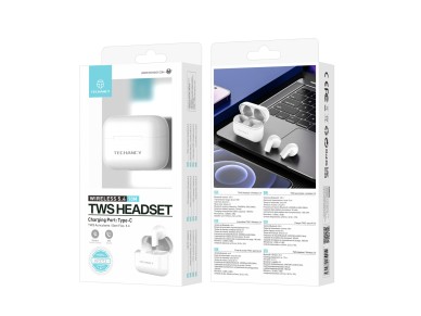 Auriculares Techancy TWS KP2713, Bluetooth 5.4 verdaderamente inal�mbricos, USB-C, duraci�n de bater