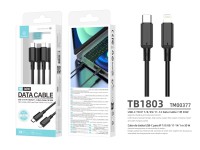 Cable USB-C a Lightning Techancy TB1803 de 1 m y 30 W, carga r�pida y transferencia de datos para iP
