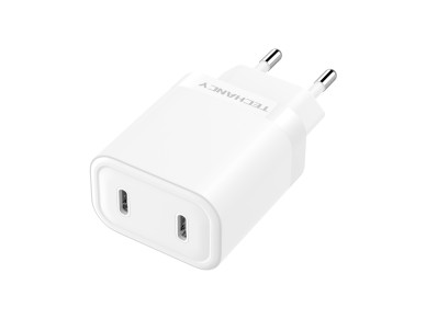 Techancy 40W Dual USB C PD PPS TA2827 Fast Charging Charger for iPhone, Android, Tablet, EU Adapter, Techancy 40W Dual USB C PD PPS TA2827 Fast Charging Charger for iPhone, Android, Tablet, EU Adapter,