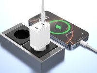 Cargador rápido Techancy 40W Dual USB C PD PPS TA2827 para iPhone, Android, tableta, adaptador UE, b Cargador rápido Techancy 40W Dual USB C PD PPS TA2827 para iPhone, Android, tableta, adaptador UE, b