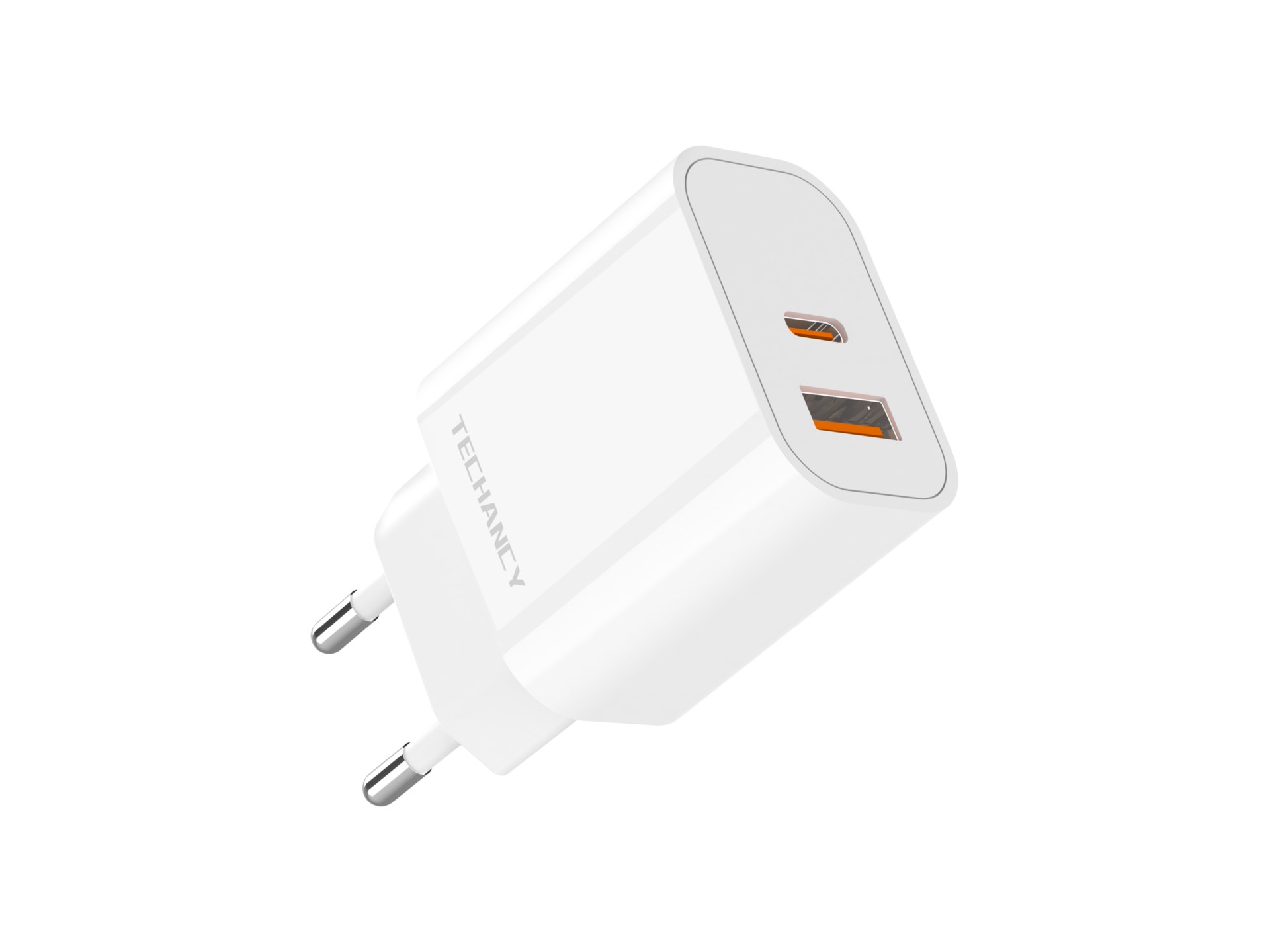 Cargador Techancy TA2828 USB A y USB C PD QC3.0 de 38 W, carga rápida para iPhone, Android, tableta,