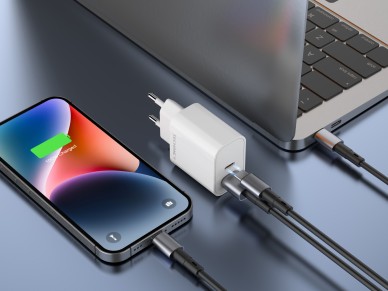 Cargador Techancy TA2828 USB A y USB C PD QC3.0 de 38 W, carga r�pida para iPhone, Android, tableta,