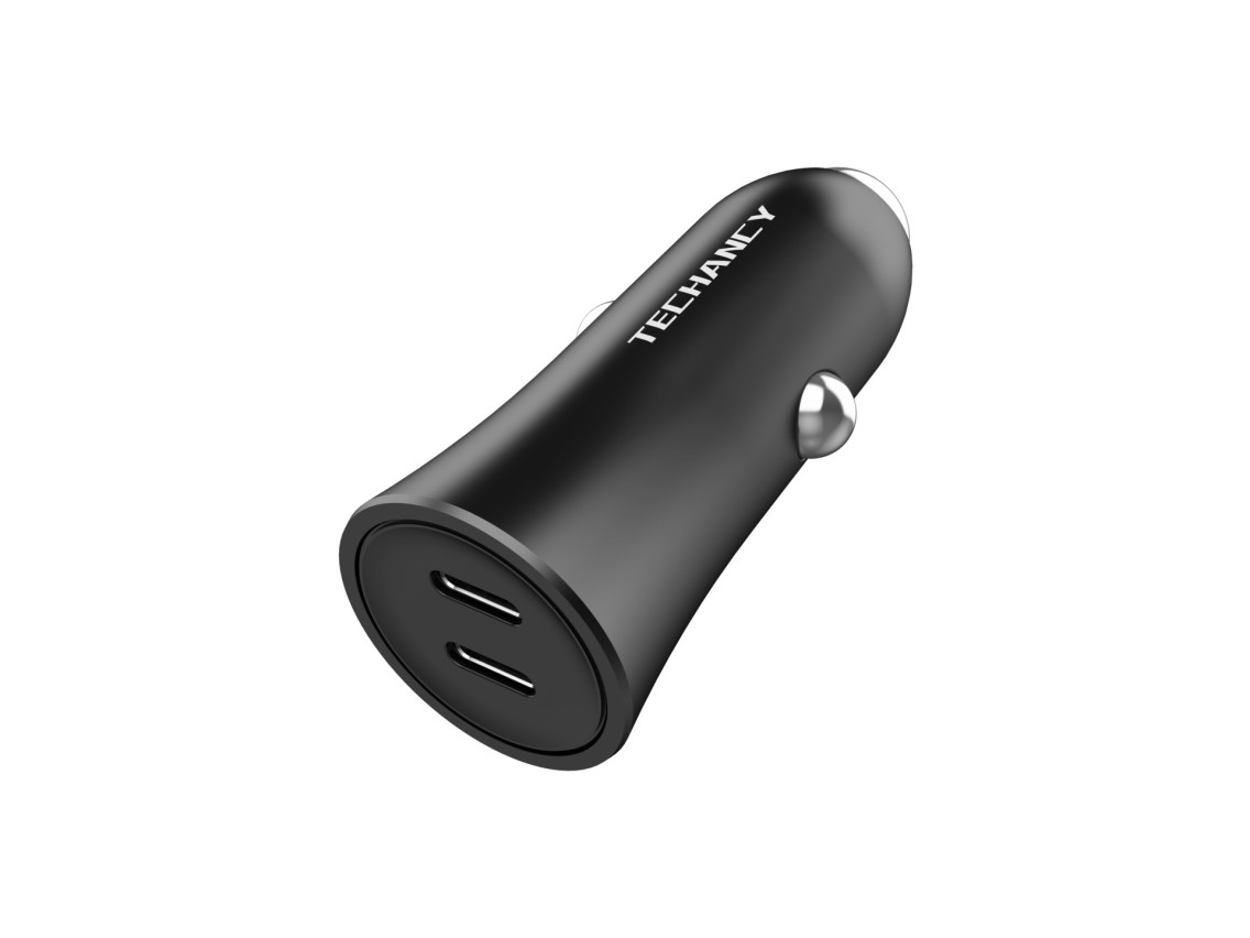 Cargador de coche Techancy TC6429 de 40 W con doble USB C PD PPS QC3.0, carga rápida, 12 V, 24 V, co
