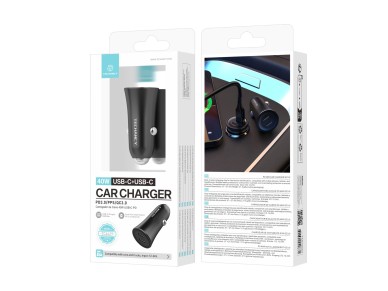 Cargador de coche Techancy TC6429 de 40 W con doble USB C PD PPS QC3.0, carga r�pida, 12 V, 24 V, co