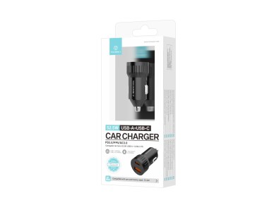 Cargador de coche Techancy TC6430 de 52,5 W con USB A y USB C PD PPS QC3.0, carga r�pida, 12 V, 24 V