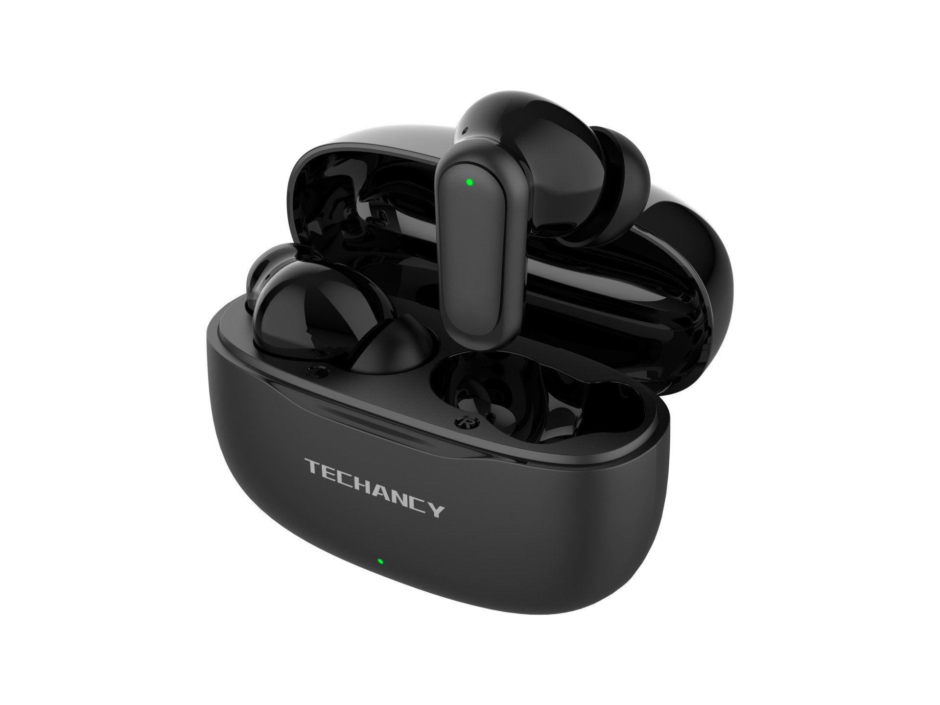 Techancy Auriculares Bluetooth TWS Wireless 5.4 KP2715 Microfone HD Toque inteligente USB C para And