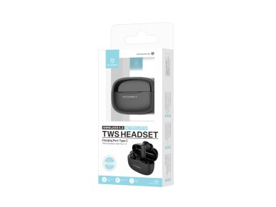 Techancy Bluetooth TWS Wireless 5.4 KP2715 Earphones with HD Microphone, Smart Touch, USB-C for Andr