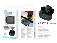 Techancy Auriculares Bluetooth TWS Wireless 5.4 KP2715 Microfone HD Toque inteligente USB C para And