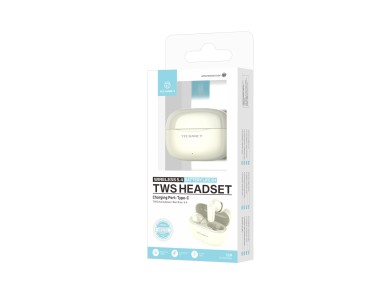 Techancy Auriculares Bluetooth TWS Wireless 5.4 KP2715 Microfone HD Toque inteligente USB C para And