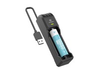 Techancy Carregador de bateria �nico MM5421 indicador LED compat�vel com 14500 18650 26650 21700 3.7
