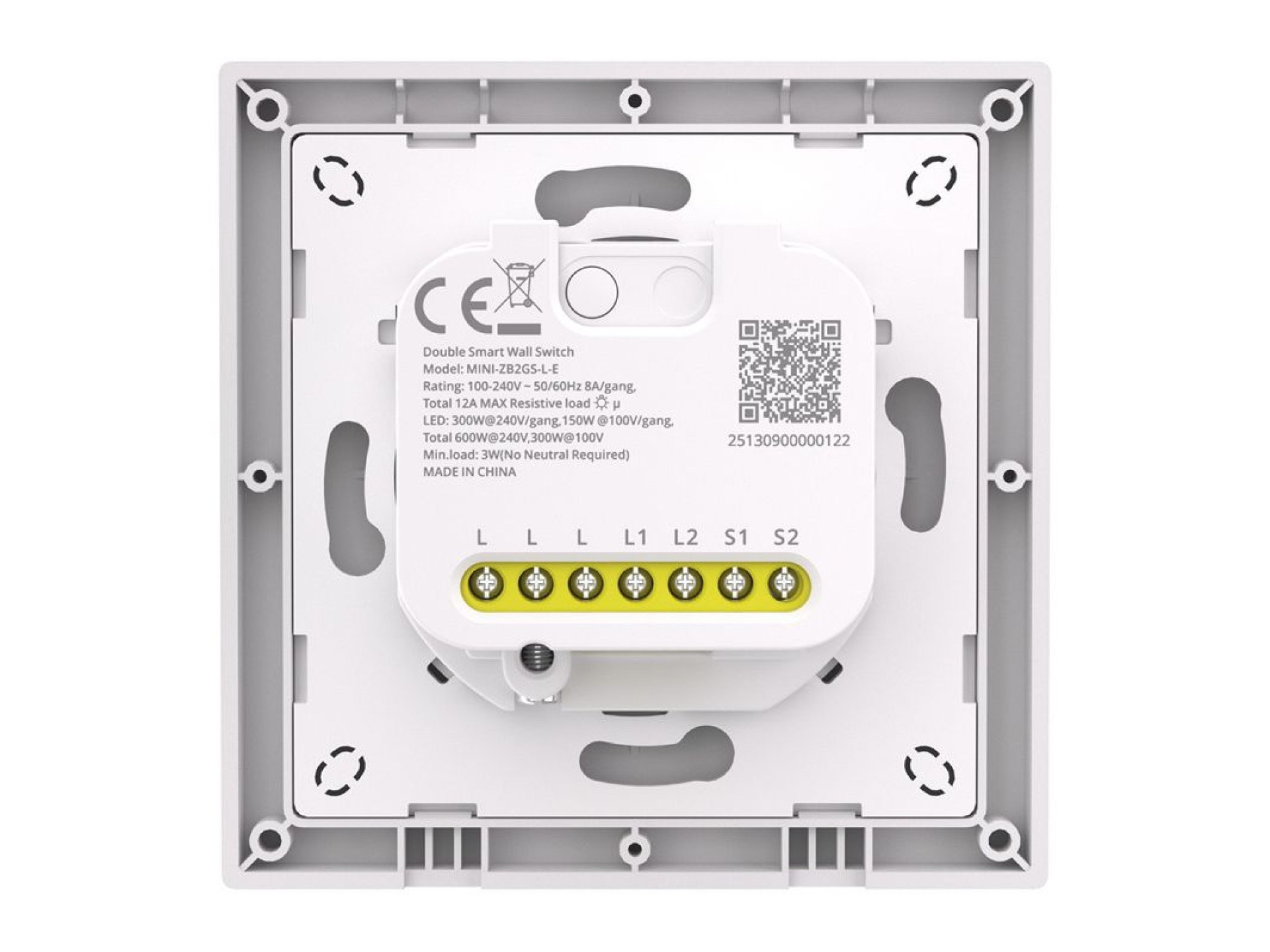 SONOFF MINI-ZB2GSL-E ZigBee two-channel wall switch without nat.